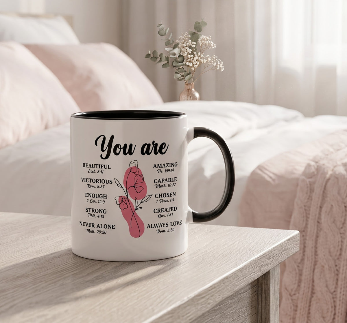 Christian Mug 11Oz, Religious Faith Bible Verse Cup, Christian Gifts for Women, Mom, Inspirational Spiritual Jesus Mug, Godly Coffee Cups, Biblical-Based Birthday Ideas