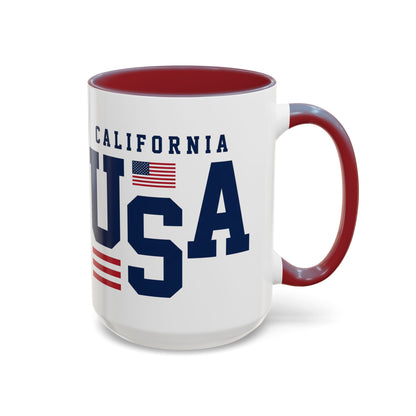 USA California Coffee Mug — Patriotic Accent 11/15oz