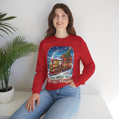 Christmas Express Crewneck Sweatshirt — All Aboard the Christmas Express Holiday Sweatshirt
