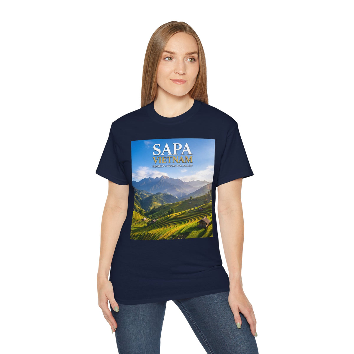 Sapa Vietnam Scenic Tee — Terraced Rice Field Travel T‑Shirt