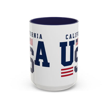 USA California Coffee Mug — Patriotic Accent 11/15oz