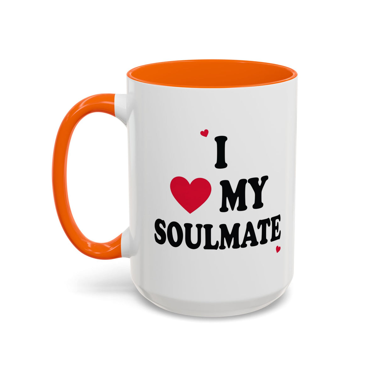I Love My Soulmate Accent Coffee Mug