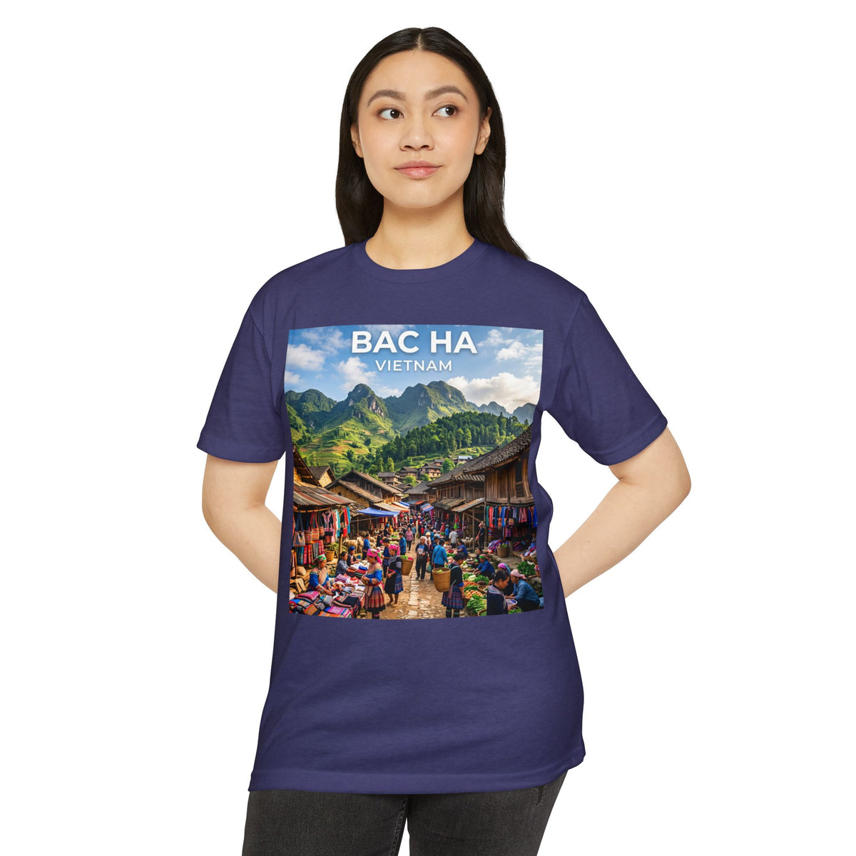 Bac Ha Vietnam Market Photo T-Shirt — Vietnamese Travel Souvenir Tee