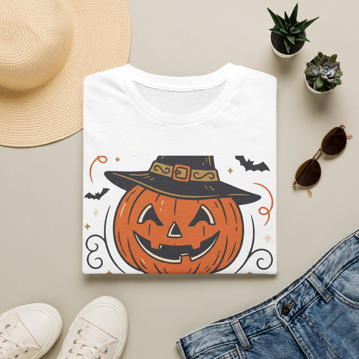 Spooky Season Pumpkin Tee — Jack-O'-Lantern Graphic Halloween T-Shirt