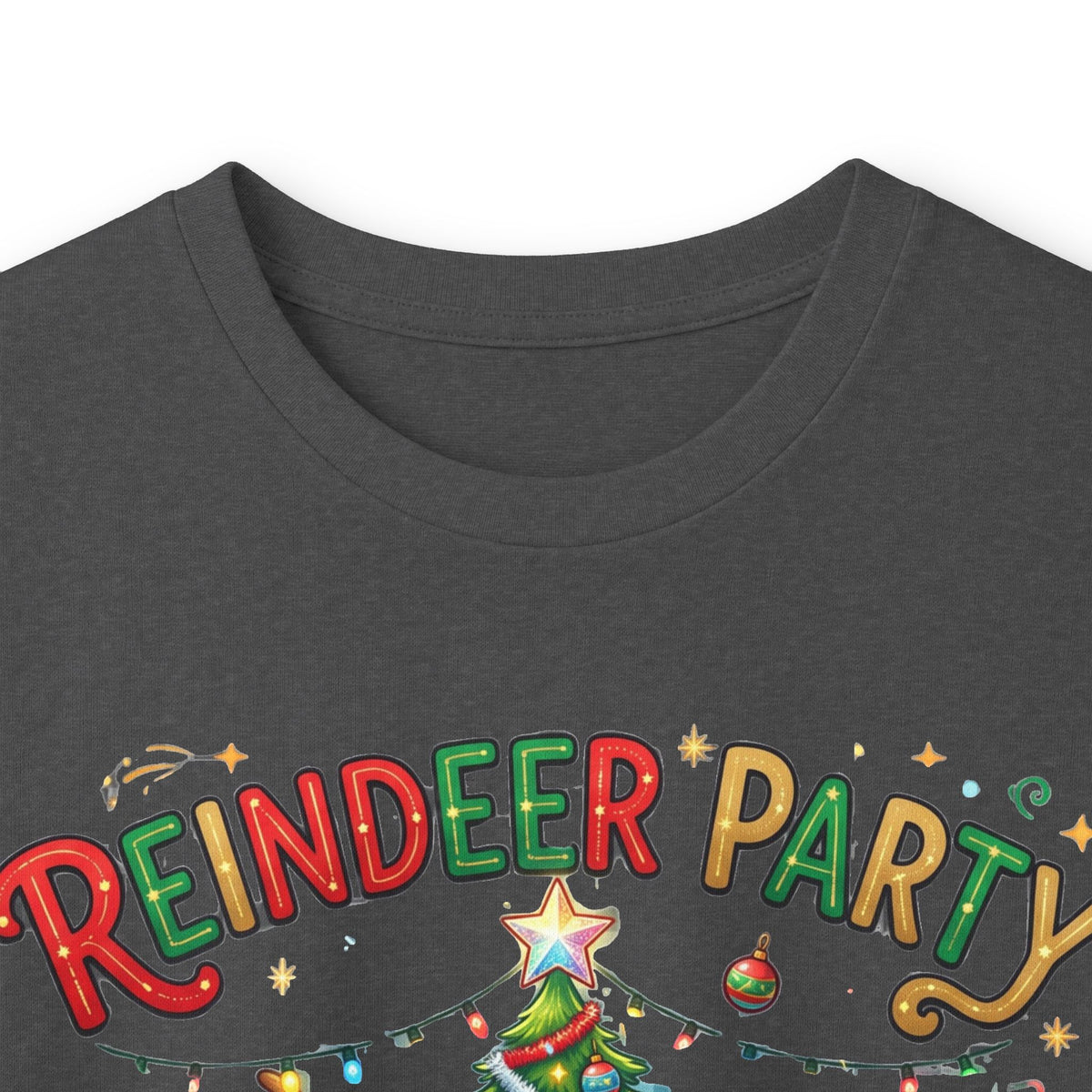 Reindeer Party Long Sleeve Tee — "All the Deer Friends Are Here" Christmas Shirt