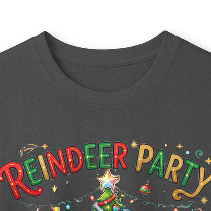 Reindeer Party Long Sleeve Tee — "All the Deer Friends Are Here" Christmas Shirt