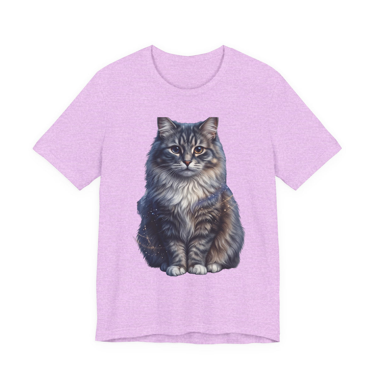 Fluffy Tabby Cat T‑Shirt — Realistic Maine Coon Portrait Tee