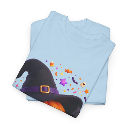Pumpkin Witch T-Shirt — Cute Halloween Jack-o'-Lantern with Witch Hat