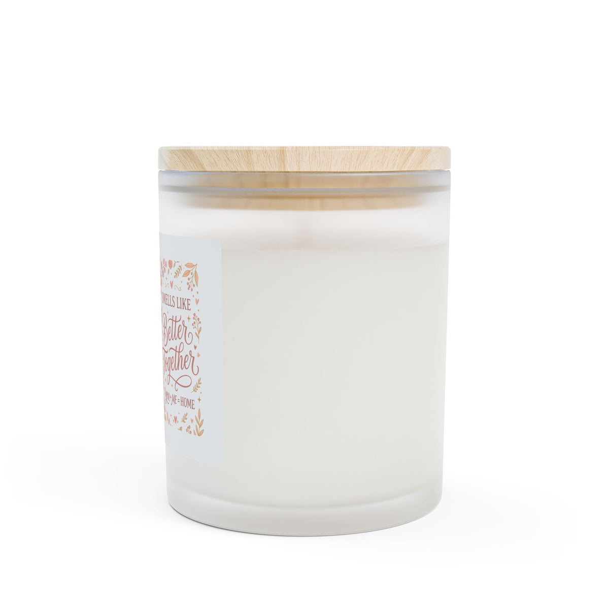 Frosted Glass Candle — "Smells Like Better Together" Cozy Cat Scented Candle (11 oz)