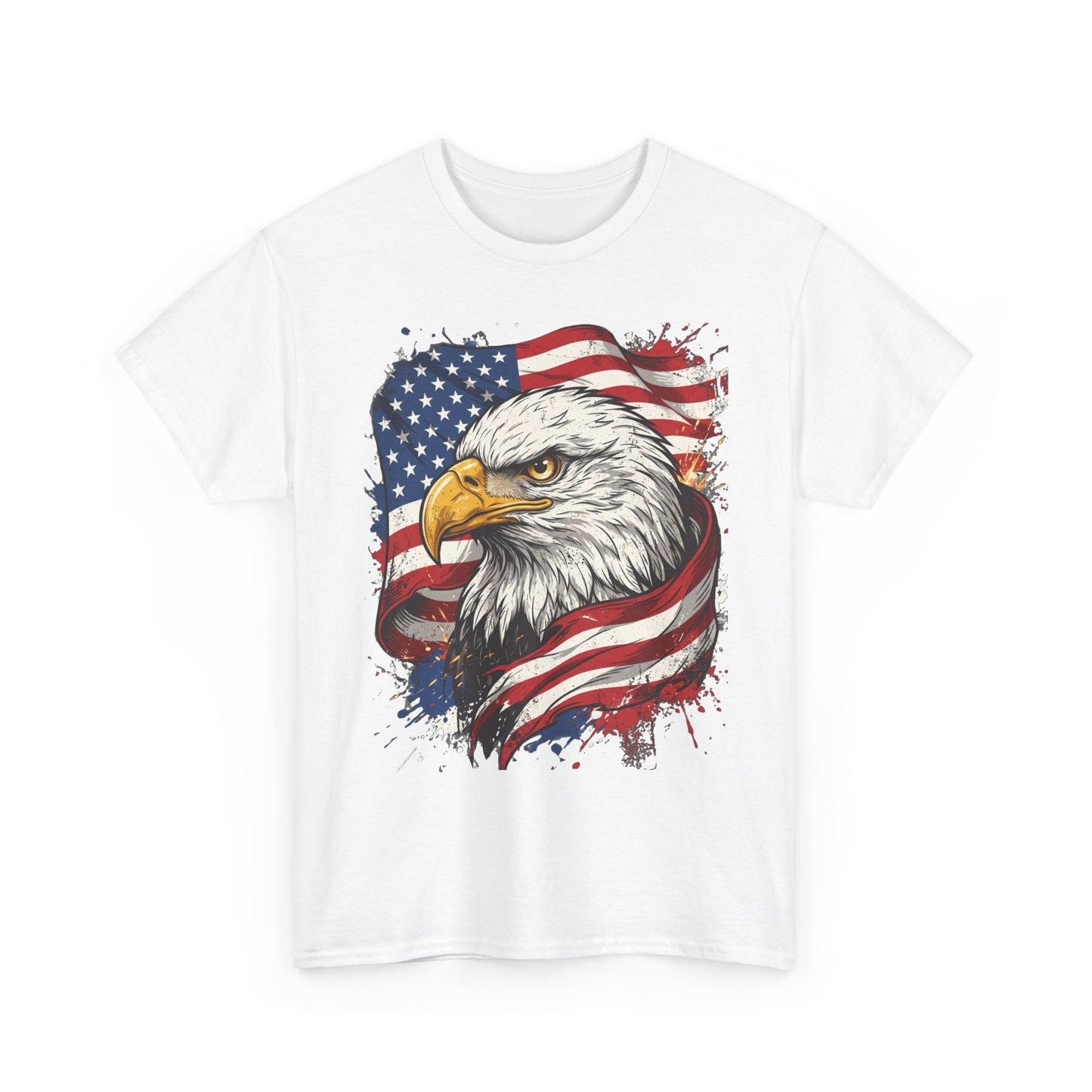 Patriotic Eagle T-Shirt — American Flag Bald Eagle Tee for 4th of July