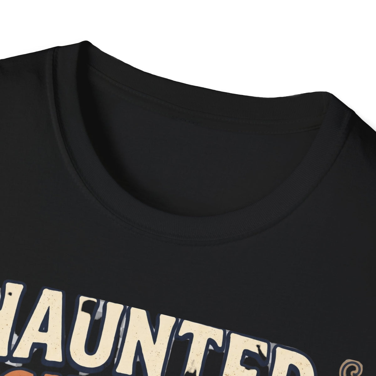 Haunted Night Crew T-Shirt — Retro Halloween Skeleton & Pumpkin Tee