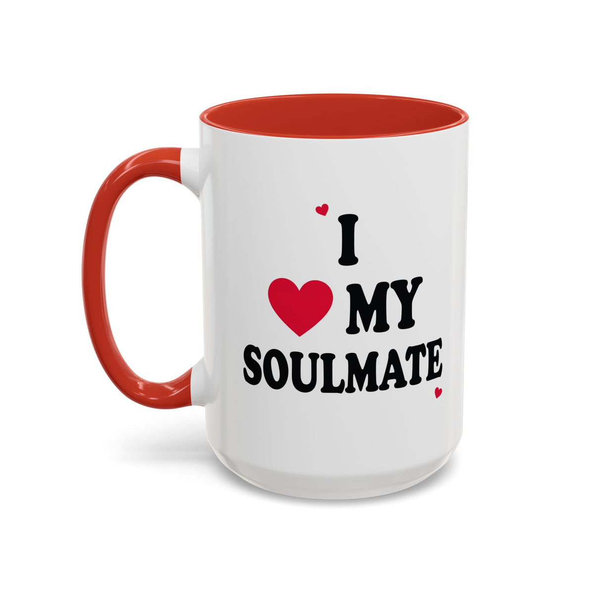 I Love My Soulmate Accent Coffee Mug