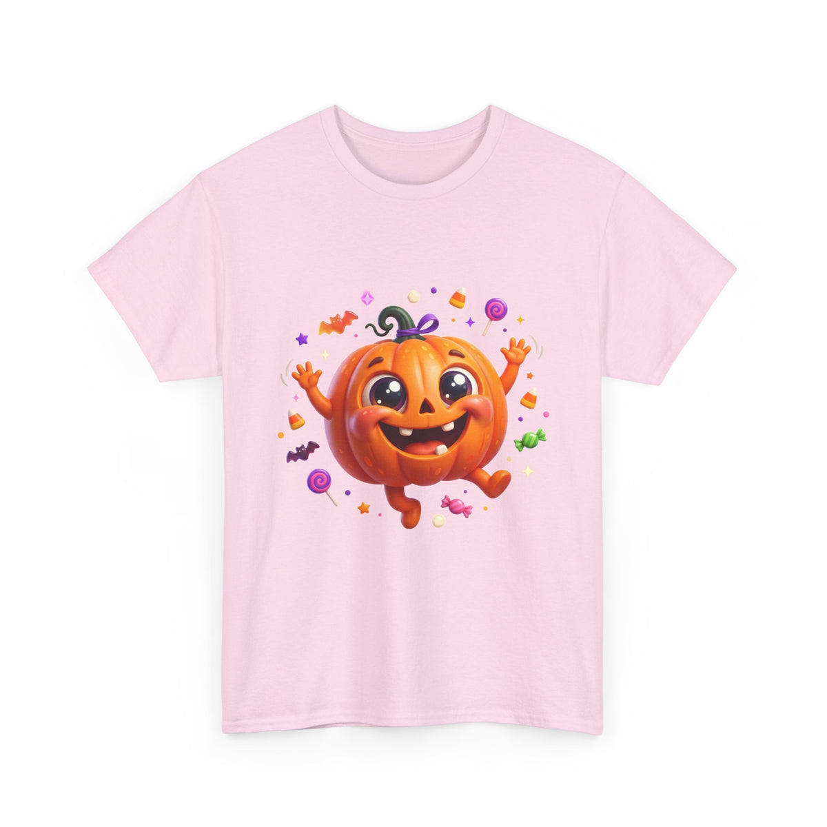 Halloween Pumpkin T‑Shirt — Happy Jack-O'-Lantern Candy Graphic Tee