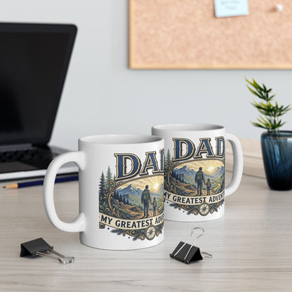 Adventure Awaits Mountain Forest Ceramic Mug