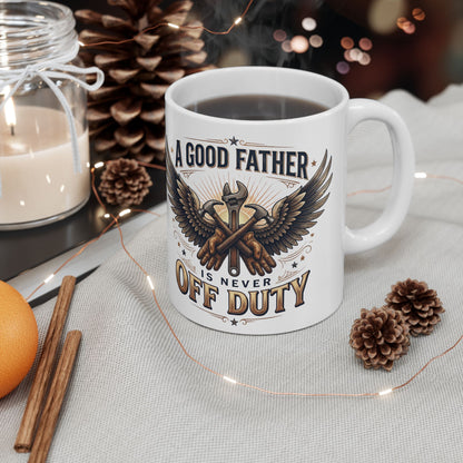 A Good Father Is a Great Man Eagle Mug
