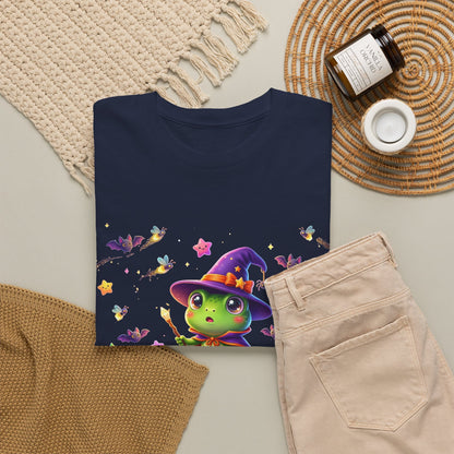 Cute Witch Frog T‑Shirt — Magical Mushroom Halloween Tee