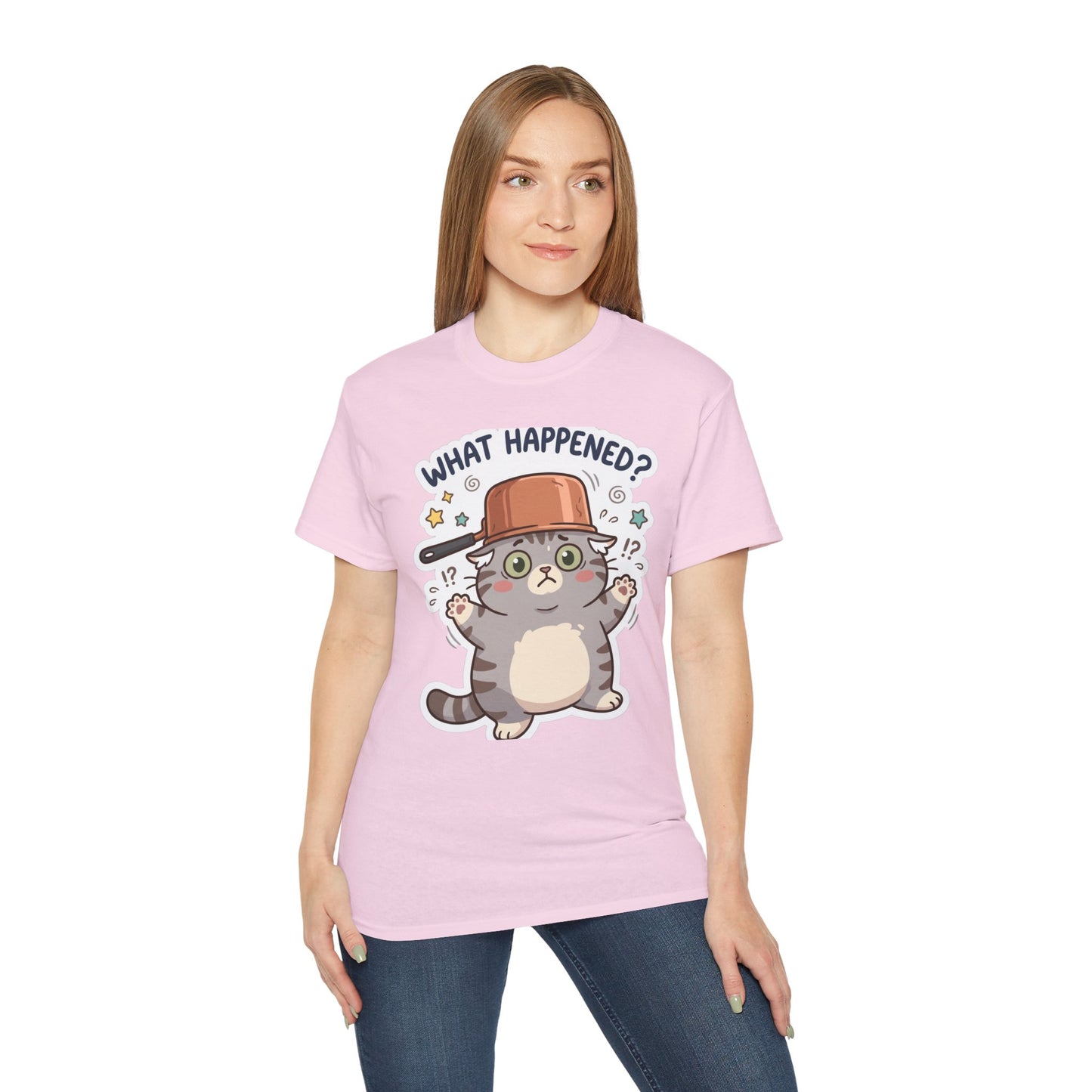 What Happened? Cute Kitten Graphic Tee