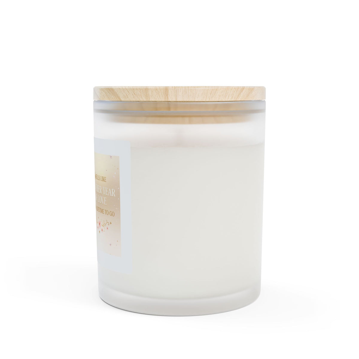 Personalized Photo Frosted Glass Candle – "Smells Like Another Year of Love" 11oz