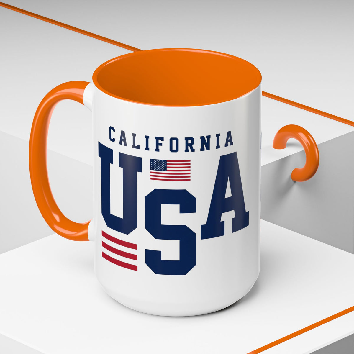 USA California Coffee Mug — Patriotic Accent 11/15oz