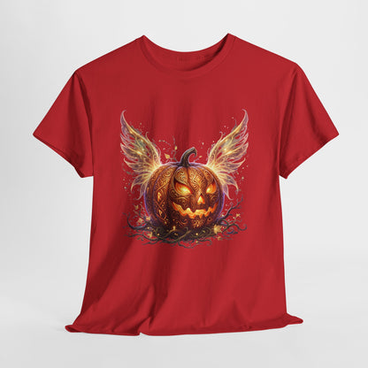 Halloween Pumpkin Tee — Winged Jack-O'-Lantern Graphic Shirt