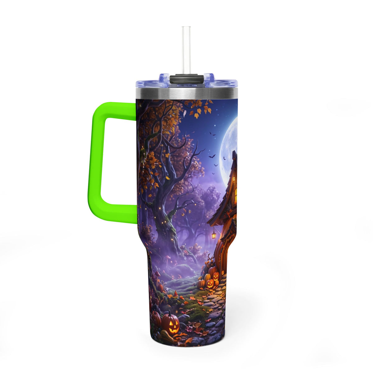 40oz Halloween Haunted Cottage Vacuum Tumbler
