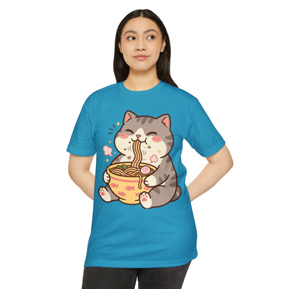 Cute Cat Eating Ramen T-Shirt