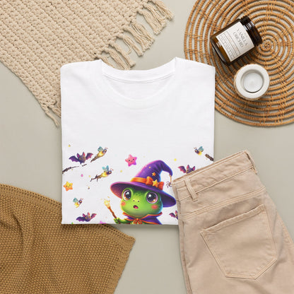 Cute Witch Frog T‑Shirt — Magical Mushroom Halloween Tee