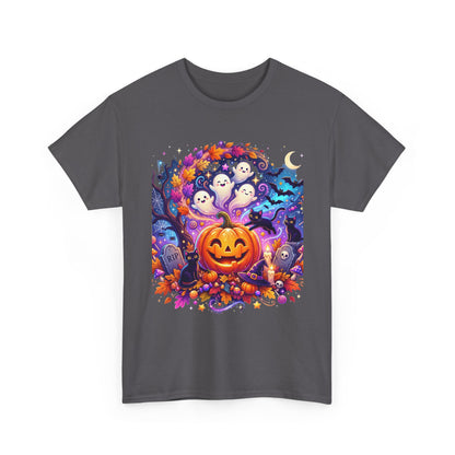 Halloween Pumpkin & Ghosts T-Shirt — Cute Spooky Jack-O'-Lantern Tee