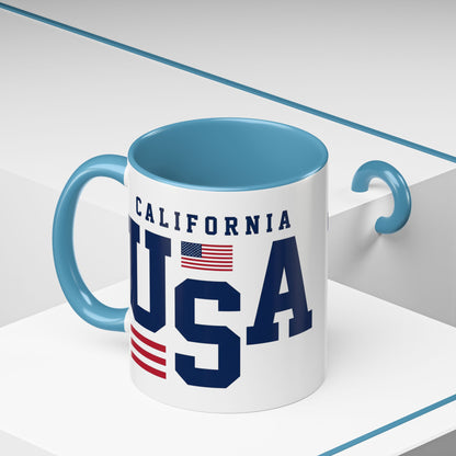 USA California Coffee Mug — Patriotic Accent 11/15oz