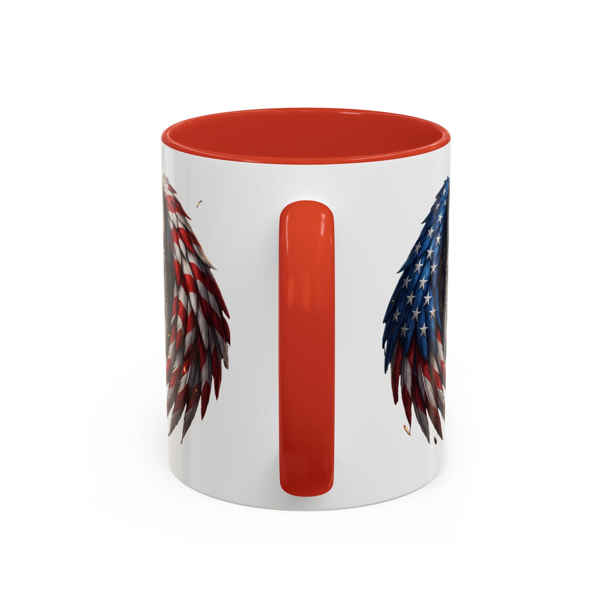 American Flag Eagle Coffee Mug – Patriotic Bald Eagle Accent Mug (11/15 oz)