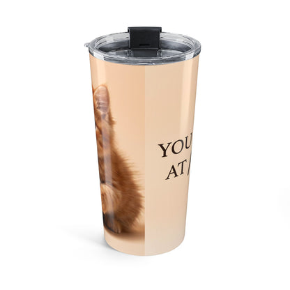 20oz Tumbler – Adorable Cat “You Had Me at Meow” Coffee Travel Cup