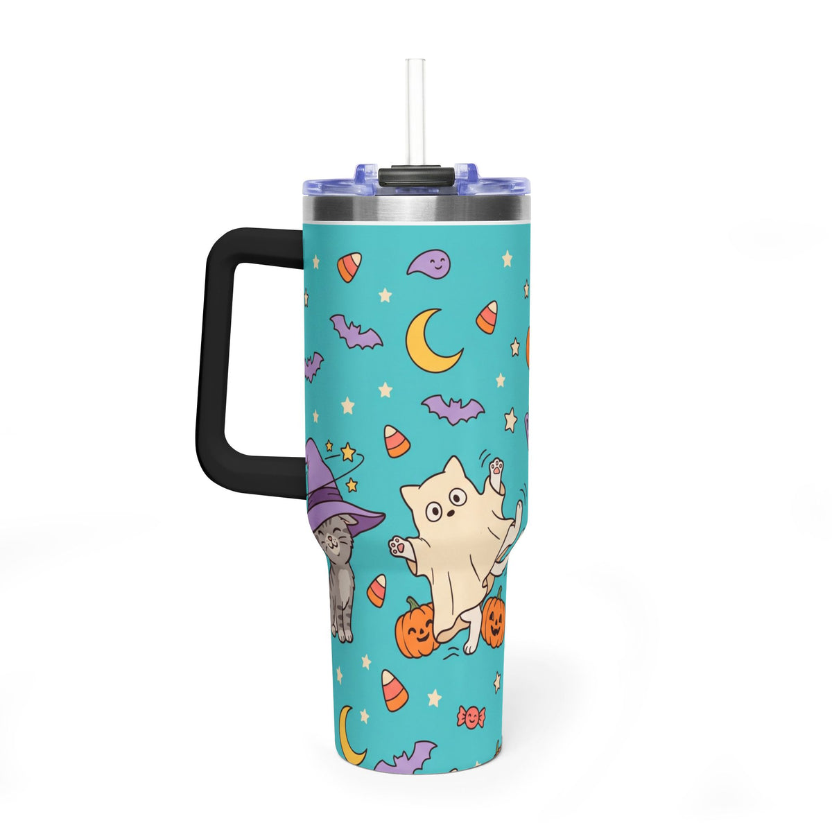 Purranormal Halloween Cat 40oz Thermal Tumbler