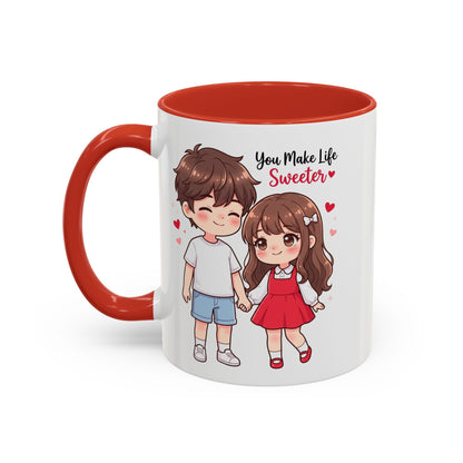 You Make Life Sweeter Couple Coffee Mug