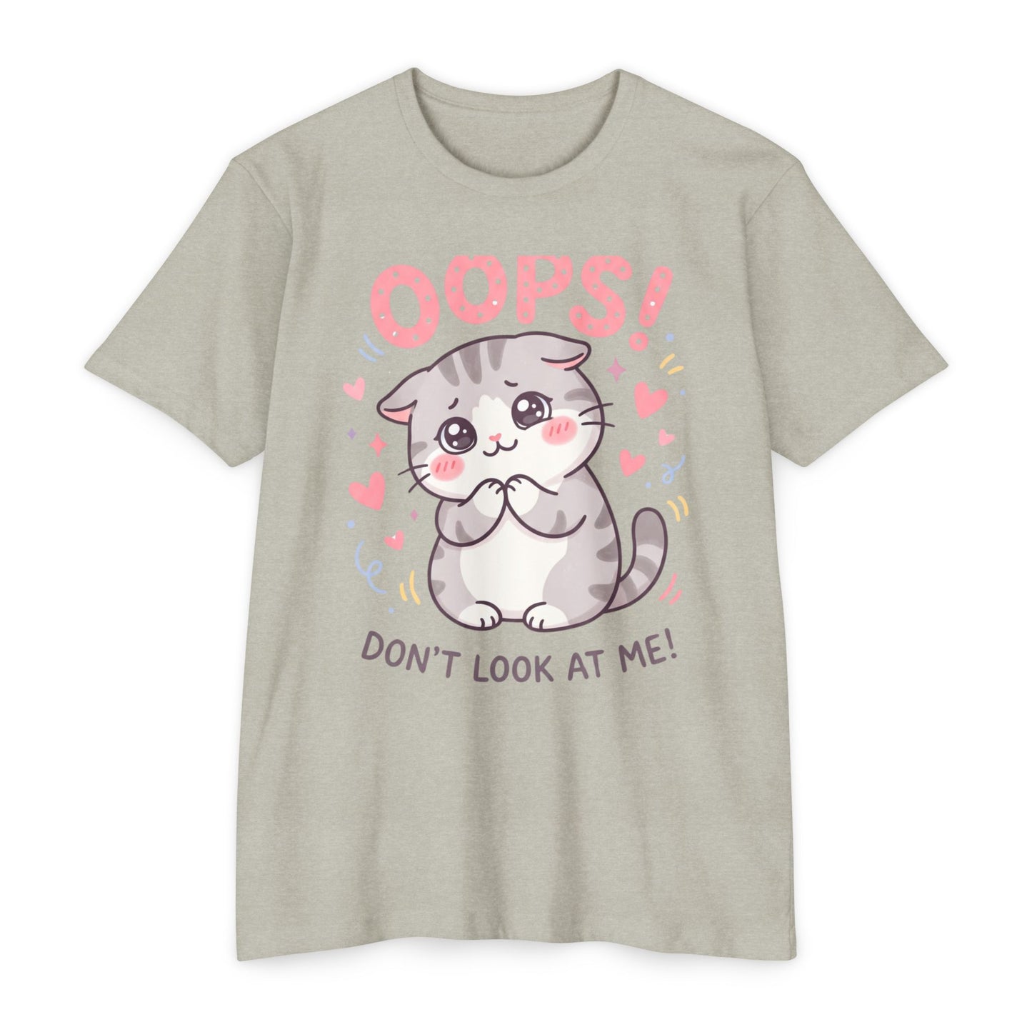 Oops! Cute Kitty Graphic T-Shirt — Adorable Cat Tee for Cat Lovers
