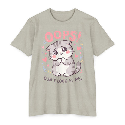 Oops! Cute Kitty Graphic T-Shirt — Adorable Cat Tee for Cat Lovers