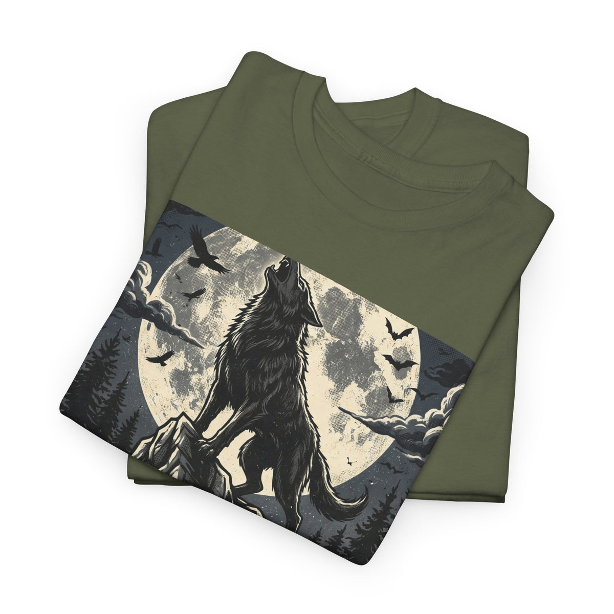Full Moon Fever Wolf T-Shirt — 'Wild After Dark' Graphic Tee