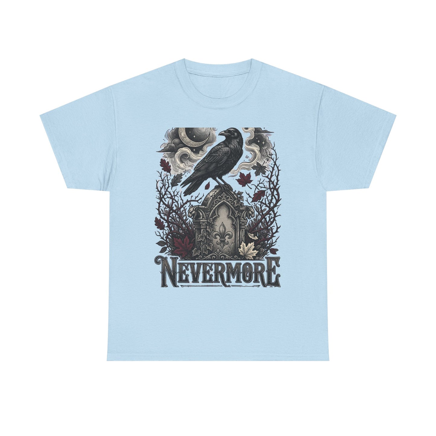 Nevermore Raven T-Shirt — Gothic Edgar Allan Poe Tribute Tee