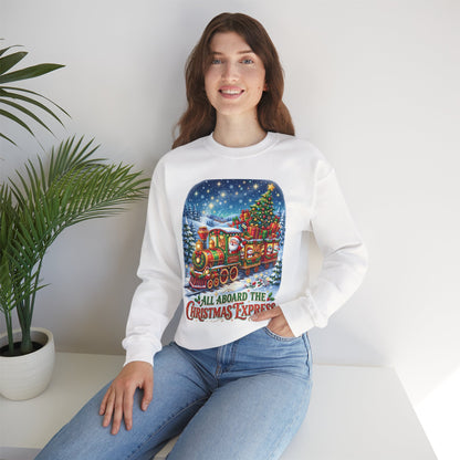 Christmas Express Crewneck Sweatshirt — All Aboard the Christmas Express Holiday Sweatshirt