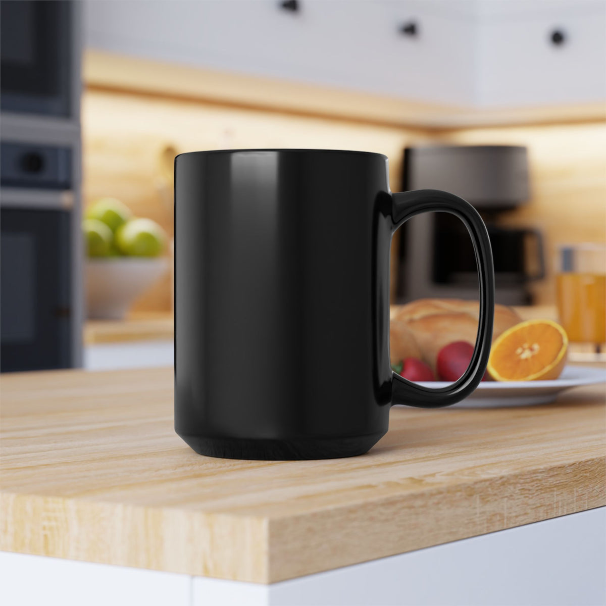 Crying Cat Black Mug (11oz & 15oz) — Cute Sad Kitty Coffee Cup