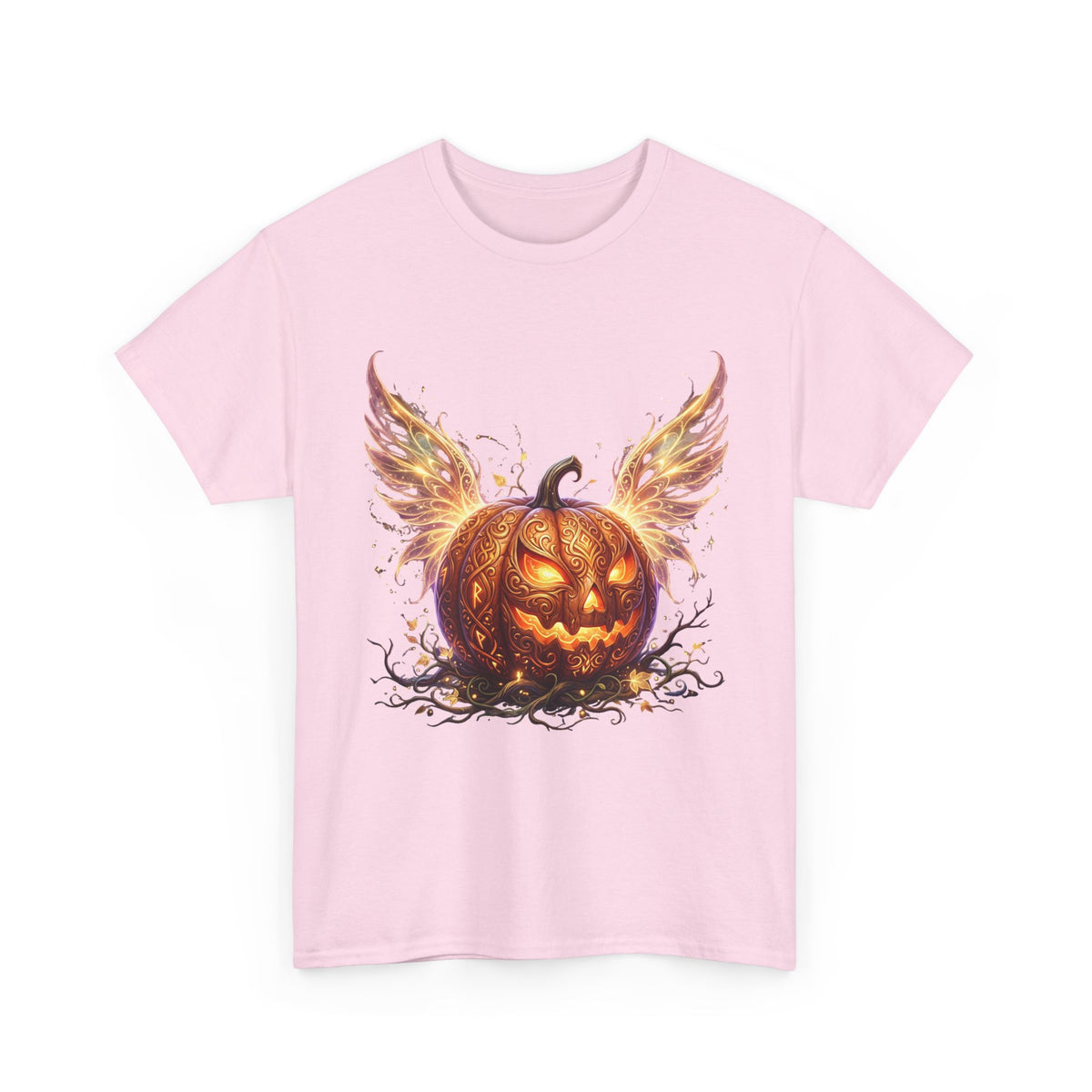 Halloween Pumpkin Tee — Winged Jack-O'-Lantern Graphic Shirt