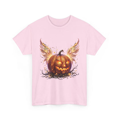 Halloween Pumpkin Tee — Winged Jack-O'-Lantern Graphic Shirt