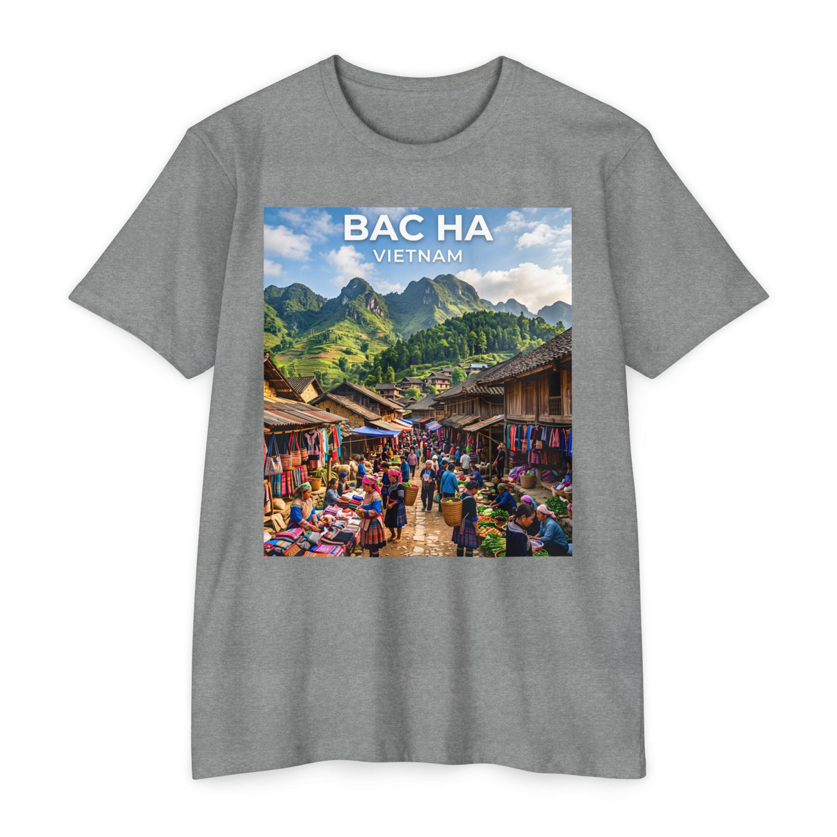 Bac Ha Vietnam Market Photo T-Shirt — Vietnamese Travel Souvenir Tee