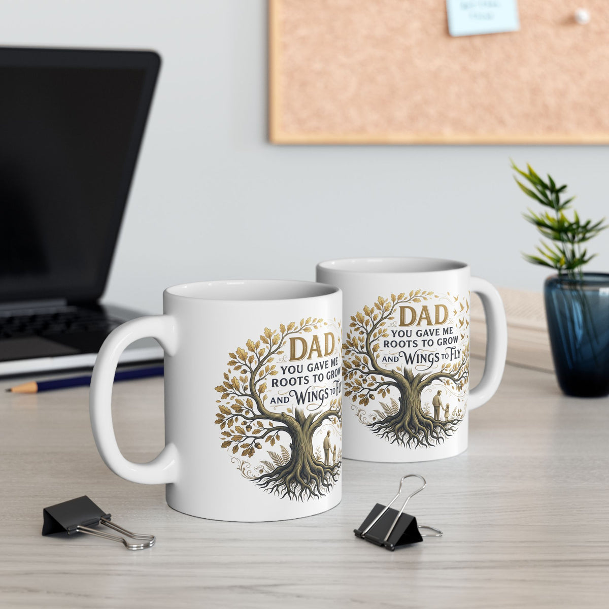 Grow Softly Floral Inspirational Ceramic Mug