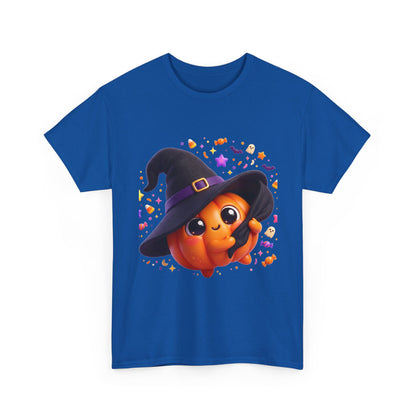 Pumpkin Witch T-Shirt — Cute Halloween Jack-o'-Lantern with Witch Hat