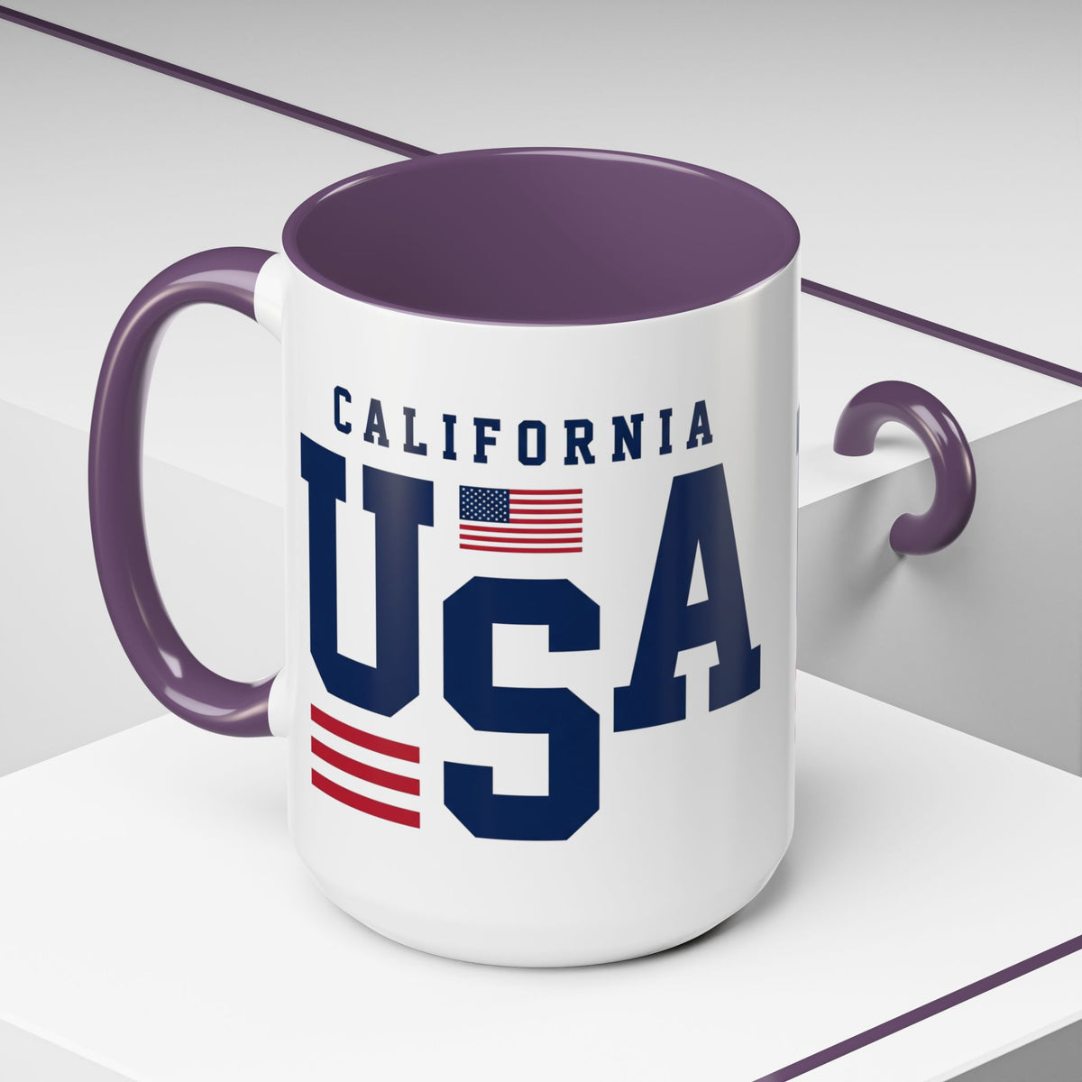 USA California Coffee Mug — Patriotic Accent 11/15oz