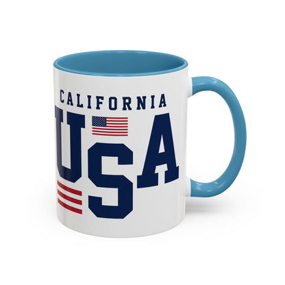 USA California Coffee Mug — Patriotic Accent 11/15oz