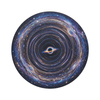 Galaxy Black Hole Round Rug — Cosmic Space Area Rug