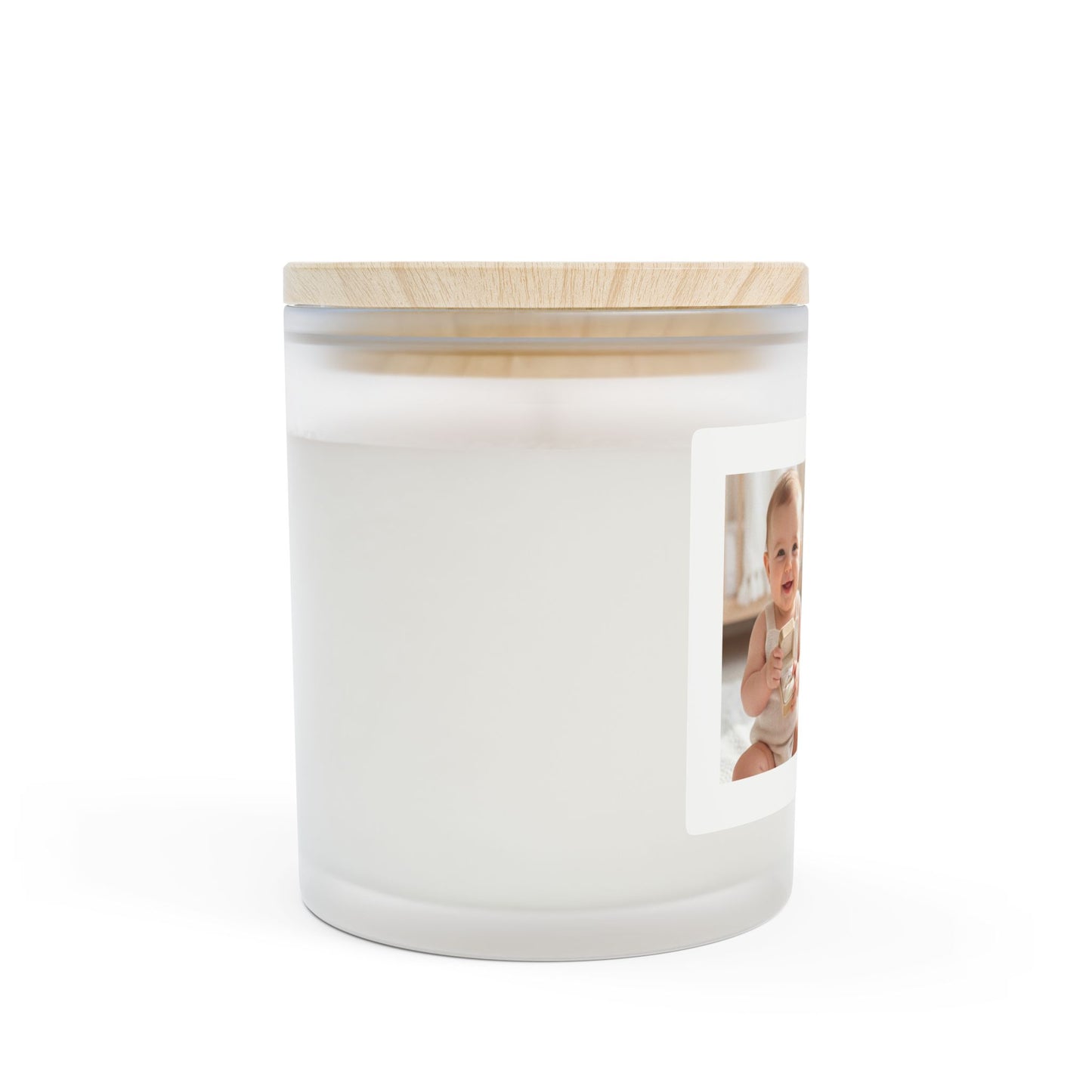 Photo Keepsake Candle — “Forever Starts Here” Frosted Glass 11oz