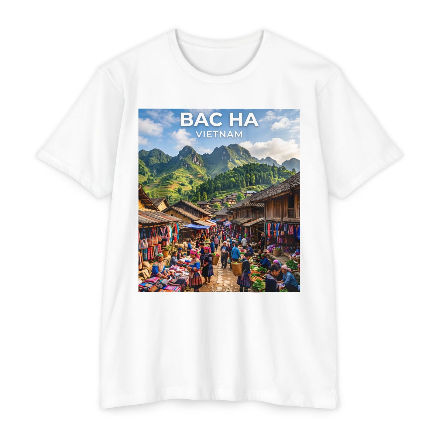 Bac Ha Vietnam Market Photo T-Shirt — Vietnamese Travel Souvenir Tee