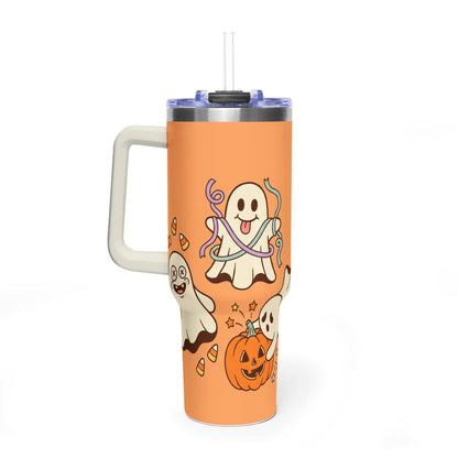 Spooky But Cute Halloween Ghosts 40oz Thermal Tumbler